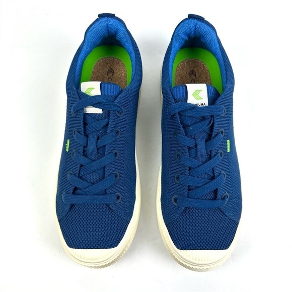 Cariuma Shoes - Cariuma Ibi Shoes 10 Womens Blue Bamboo Lace Up Knit Sneaker Mens 8.5